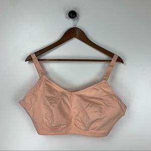 Knix Women’s Pink Seamless No Wire Bra Size XXXL No Padding